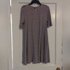 Striped Purple and White Women's Dress